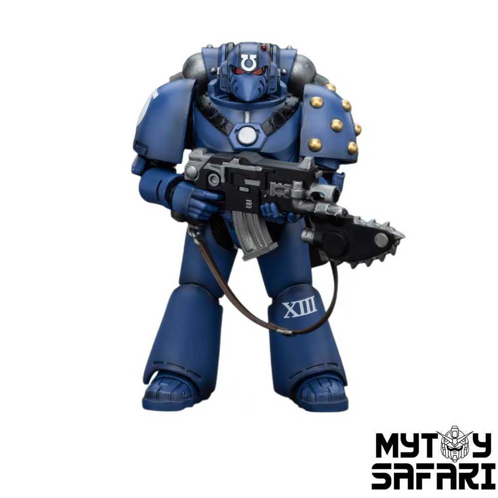 JoyToy Source Warhammer The Horus Heresy Ultramarines MK VI Tactical Squad Legionary with Bolter& Chainblade 1/18 Scale 12cm / 4.72''