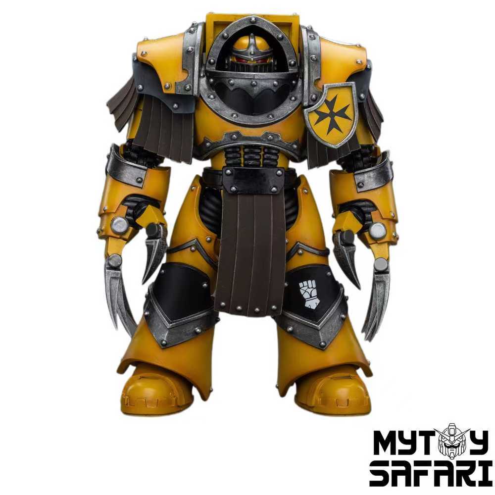 JoyToy Source Warhammer The Horus Heresy Imperial Fists Legion Cataphractii Terminator Squad Legion Cataphractii w/ Lightning Claws 1/18 Scale