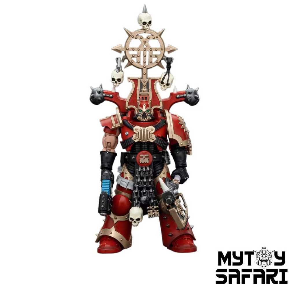 JoyToy Source Warhammer 40K World Eaters Khorne Berzerker with Berzerker lcon 1/18 Scale 12.6 x 7.2 cm / 4.96 x 2.83''
