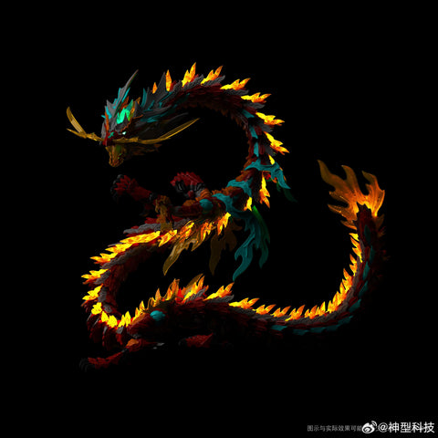 ShenX ZL-0001 Red Dragon Model Kit w/ LED 105.8cm / 41.65"