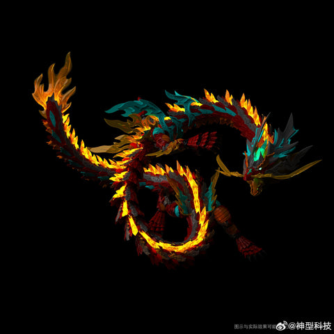 ShenX ZL-0001 Red Dragon Model Kit w/ LED 105.8cm / 41.65"