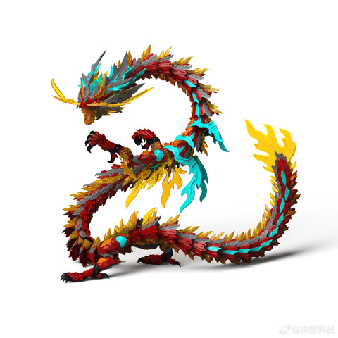 ShenX ZL-0001 Red Dragon Model Kit w/ LED 105.8cm / 41.65"