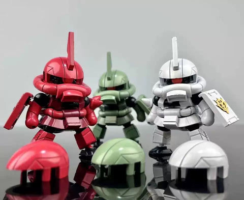 Chaoxin Studio SD Gundam Zaku Model Kit Set of 3 6cm Scale