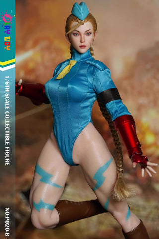 Play Toy P020-B Blue Fighting Female Warrior Cammy 1/6 Scale