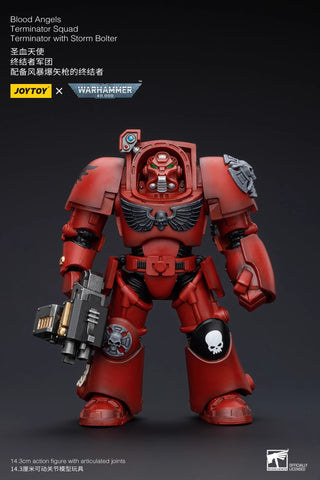 JoyToy Source Warhammer 40K Blood Angels Terminator Squad Terminator with Storm Bolter 1/18 Scale 14.3 x 9.5 cm / 5.63 x 3.74''