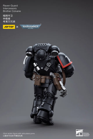 JoyToy Source Warhammer 40K Raven Guard Intercessors Brother Colvane 1/18 Scale