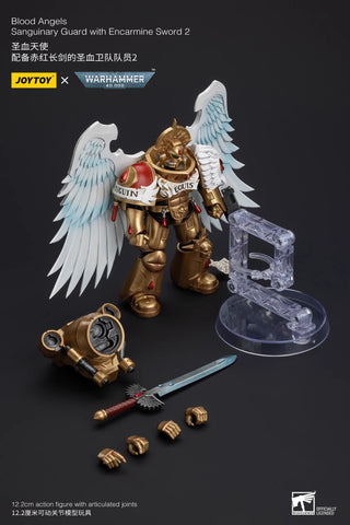 JoyToy Source Warhammer 40K Blood Angels Sanguinary Guard with Encarmine Sword 2 1/18 Scale 12.2cm / 4.80"