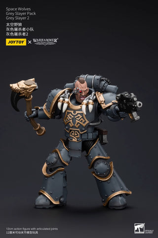 JoyToy Source Warhammer The Horus Heresy Space Wolves Grey Slayer Pack Grey Slayer 2 1/18 Scale 12 x 7 cm / 4.72 x 2.76"