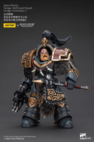 JoyToy Source Warhammer The Horus Heresy Space Wolves Varagyr Wolf Guard Squad Varagyr Terminator 3 1/18 Scale 14.2cm / 5.59''