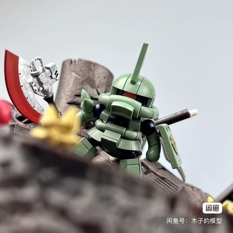 Chaoxin Studio SD Gundam Zaku Model Kit Set of 3 6cm Scale
