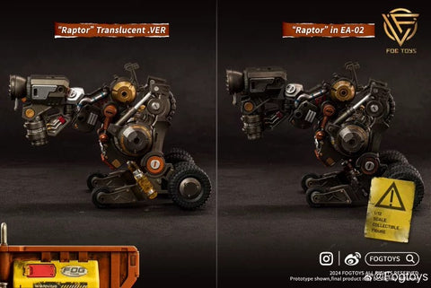 Fog Toys 02RT Moveable Vehicle Raptor Translucent Version  1/12 Scale 18cm / 7.09''