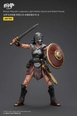 JoyToy Source Strife Roman Republic Legionary Light Infantry Sword and Shield Female 1/18 Scale 10.6 x 3.2 cm / 4.17 x 1.26''