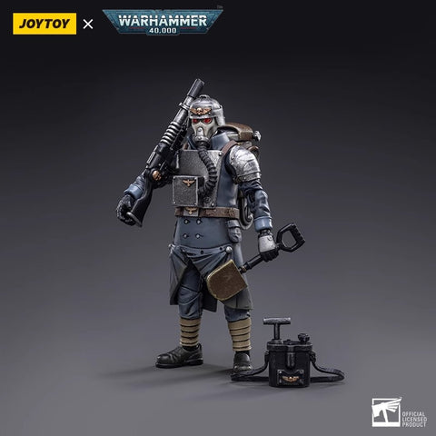 JoyToy Source Warhammer 40K Death Korps of Krieg Veteran Squad Guardsman Demolitions Specialist 1/18 Scale 10.3cm / 4.05"