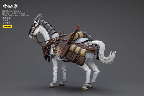 【Pre-Order】 JoyToy Source Dark Source JiangHu Northern Hanland Empire White Feather Armored Horse 1/18 Scale 14cm / 5.51''