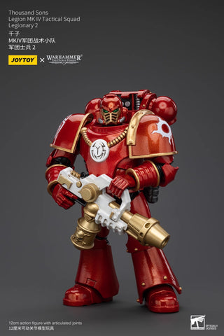 JoyToy Warhammer The Horus Heresy Thousand Sons Sekhmet Terminator Cabal Sekhmet Volkite Charger And Power Fist 1/18 Scale 13.6cm / 5.35" 