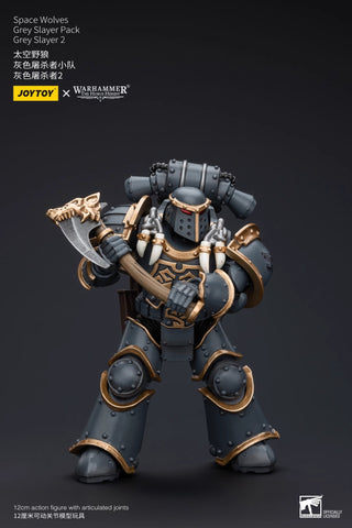 JoyToy Source Warhammer The Horus Heresy Space Wolves Grey Slayer Pack Grey Slayer 2 1/18 Scale 12 x 7 cm / 4.72 x 2.76"