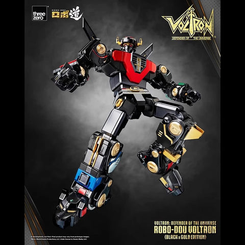 Threezero Voltron: Defender of the Universe ROBO-DOU Voltron Black x Gold Edition 27cm / 10.63''