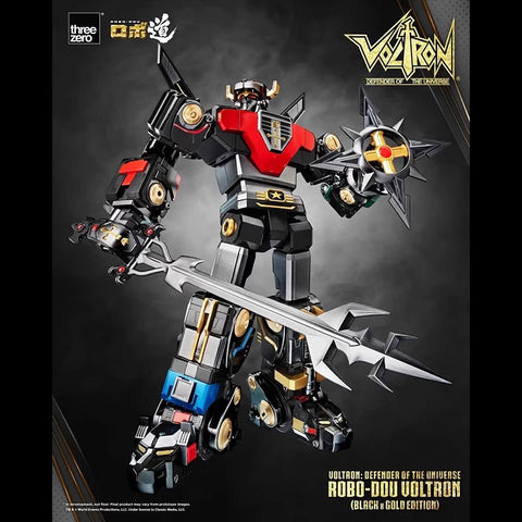 Threezero Voltron: Defender of the Universe ROBO-DOU Voltron Black x Gold Edition 27cm / 10.63''