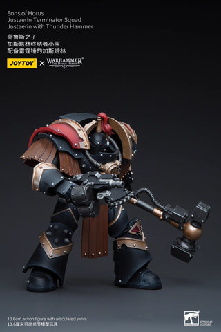 JoyToy Source Warhammer The Horus Heresy Sons of Horus Justaerin Terminator Squad Justaerin with Thunder Hammer 1/18 Scale 13.6cm / 5.35"