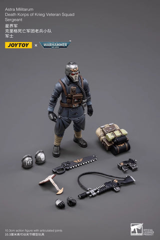 JoyToy Source Warhammer 40K Death Korps of Krieg Veteran Squad Sergeant 1/18 Scale 10.3cm / 4.05"