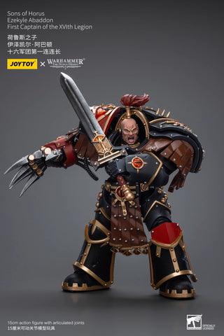 JoyToy Source Warhammer The Horus Heresy Sons of Horus Ezekyle Abaddon First Captain of the XVlth Legion1/18 Scale  15cm / 5.91"