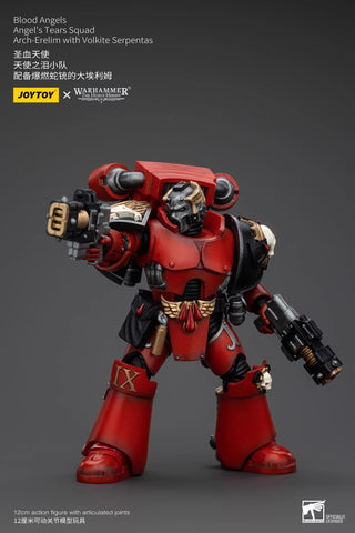 JoyToy Source Warhammer The Horus Heresy Blood Angels Angel's Tears Squad Arch-Erelim with Volkite Serpentas 1/18 Scale 12 x 7.8 x 8.4 cm / 4.72 x 3.07 x 3.31''