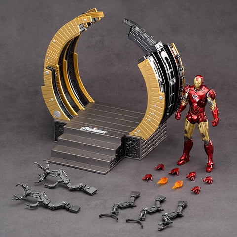 ZT Toys Marvel Licensed Iron Man Mark 6 & Suit-up Gantry 1/10 Scale 18cm / 7.09"