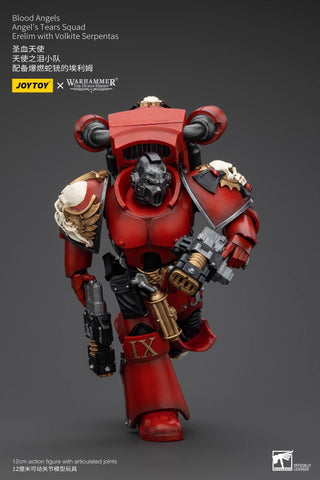 JoyToy Source Warhammer The Horus Heresy Blood Angels Angel's Tears Squad Erelim with Volkite Serpentas 1/18 Scale  12 x 7.8 x 8.4 cm / 4.72 x 3.07 x 3.31''