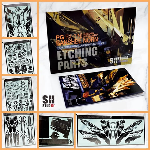 SH Studio Etching Upgrade Kit for PG RX-0 Unicorn Gundam 02 Banshee Norn 1/60 Scale