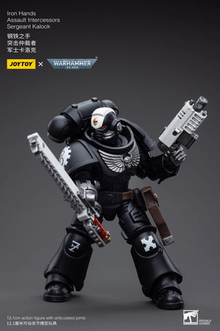 JoyToy Source Warhammer 40K Iron Hands Intercessors Sergeant Kalock 1/18 Scale