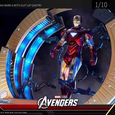 ZT Toys Marvel Licensed Iron Man Mark 6 & Suit-up Gantry 1/10 Scale 18cm / 7.09"