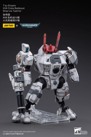JoyToy Source Warhammer 40K T'au Empire XV8 Crisis Battlesuit 01 Shas'vre Tash'lor 1/18 Scale