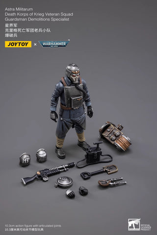 JoyToy Source Warhammer 40K Death Korps of Krieg Veteran Squad Guardsman Demolitions Specialist 1/18 Scale 10.3cm / 4.05"