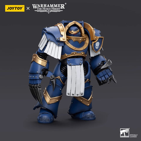 JoyToy Source Warhammer The Horus Heresy Ultramarines Cataphractii Terminator Squad Terminator with Lightning Claws 1/18 Scale