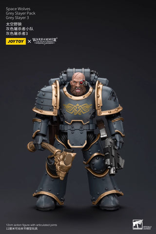 JoyToy Source Warhammer The Horus Heresy Space Wolves Grey Slayer Pack Grey Slayer 3 1/18 Scale 12 x 7 cm / 4.72 x 2.76"