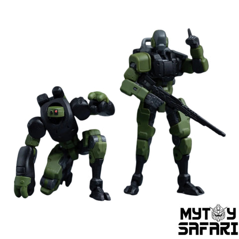 Warriors Workshop WWS-O-01/04 Loyalty ‘G’ Assist Humanoid Soldier Model Kit Green Version 1/30 Scale 6.25cm / 2.46''