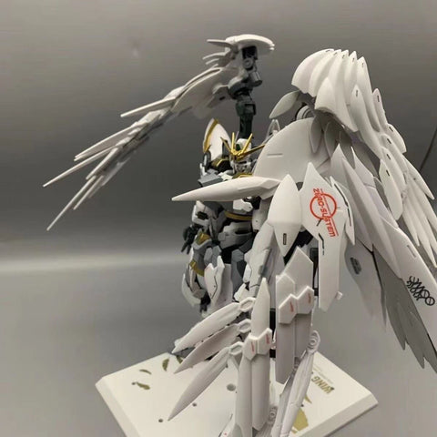 MJH MG XXXG-00YSW Wing Gundam Snow White Prelude HIRM Version Model Kit w/ Decal 1/100 Scale