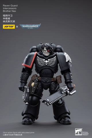 JoyToy Source Warhammer 40K Raven Guard Intercessors Brother Nax 1/18 Scale