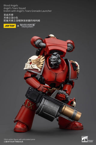 JoyToy Source  Warhammer The Horus Heresy Blood Angels Angel's Tears Squad Erelim with Angel's Tears Grenade Launcher 1/18 Scale 12 x 7.8 x 8.4 cm / 4.72 x 3.07 x 3.31''