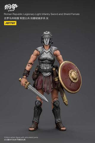 JoyToy Source Strife Roman Republic Legionary Light Infantry Sword and Shield Female 1/18 Scale 10.6 x 3.2 cm / 4.17 x 1.26''