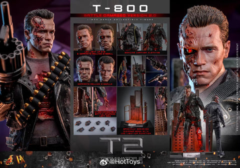 【Pre-Order】Hot Toys DX46 T800 T-800 Terminator Genisys Arnold Battle Damaged 2.0 Edition 1/6 Scale 32cm / 12.6''