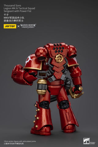 JoyToy Source Warhammer The Horus Heresy Thousand Sons Legion MK IV Tactical Squad Sergeant with Power Fist 1/18 Scale 12cm / 4.72''