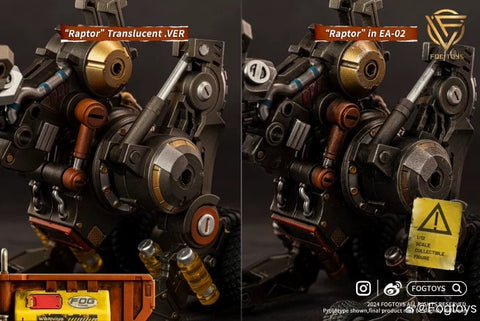 Fog Toys 02RT Moveable Vehicle Raptor Translucent Version  1/12 Scale 18cm / 7.09''