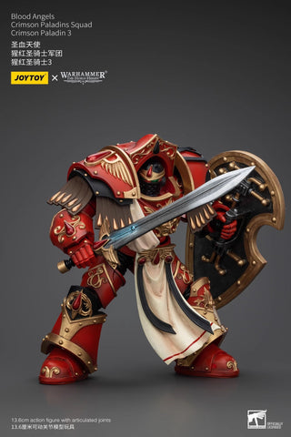 JoyToy Source Warhammer The Horus Heresy Blood Angels Crimson Paladins Squad Crimson Paladin 3 1/18 Scale