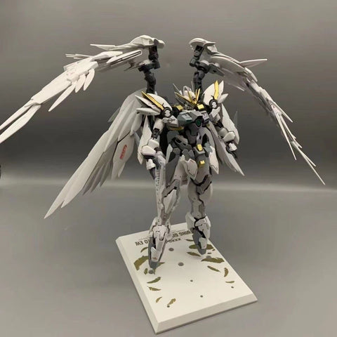 MJH MG XXXG-00YSW Wing Gundam Snow White Prelude HIRM Version Model Kit w/ Decal 1/100 Scale