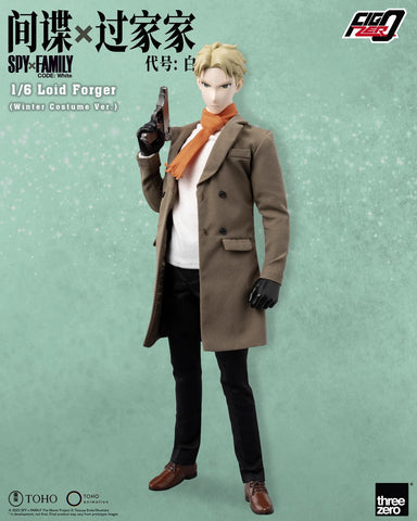 Threezero 3Z0782 Spy x Family Code White FigZero Loid Forger Winter Costume Version 1/6 Scale 31.48cm /12”