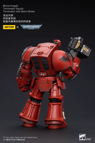 JoyToy Source Warhammer 40K Blood Angels Terminator Squad Terminator with Storm Bolter 1/18 Scale 14.3 x 9.5 cm / 5.63 x 3.74''