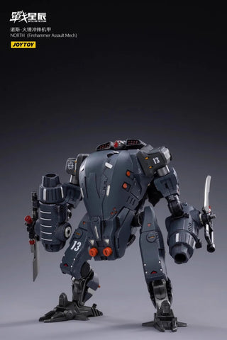 JoyToy Source NORTH Firehammer Assault Mech w/ Pilot 1/18 Scale 20cm / 7.87"