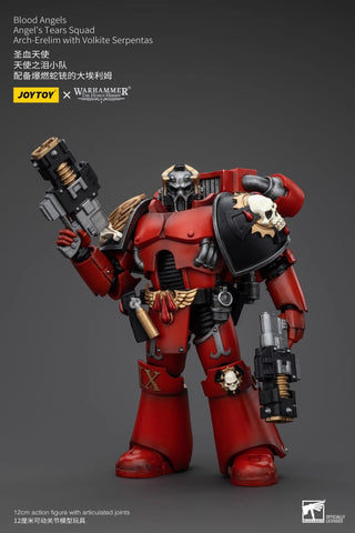 JoyToy Source Warhammer The Horus Heresy Blood Angels Angel's Tears Squad Arch-Erelim with Volkite Serpentas 1/18 Scale 12 x 7.8 x 8.4 cm / 4.72 x 3.07 x 3.31''