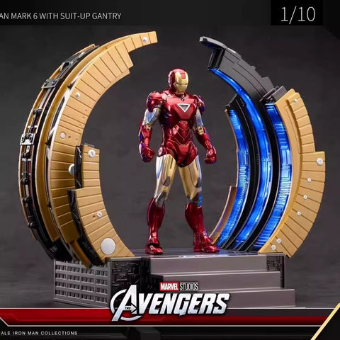 ZT Toys Marvel Licensed Iron Man Mark 6 & Suit-up Gantry 1/10 Scale 18cm / 7.09"